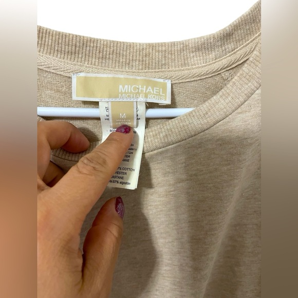 💚💜Michael Kors Lace Up Tie Crew Neck Athletic Sweatshirt - Picture 8 of 11